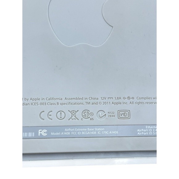 Apple Wireless A1408 AirPort Extreme Wi-Fi Router Base Station Lot 2 - Picture 3 of 3